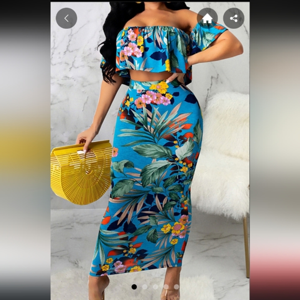 Tropical Print Women's Skirt
